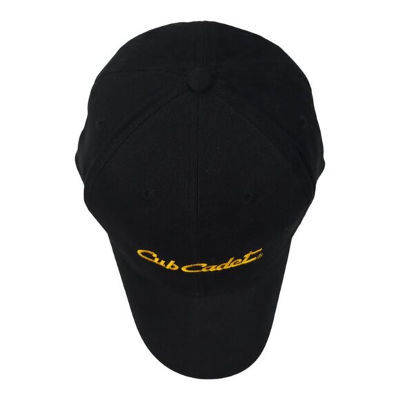 Cub Cadet Cap Embroidered Logo Strapback Trucker Baseball Black Yellow Hat - Picture 6 of 13